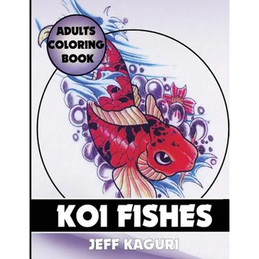 Adults Coloring Book: Koi Fishes
