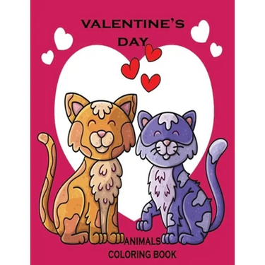 valentine's day coloring book animals: kids valentines day book for toddlers day gifts coloring book animal