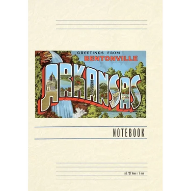Vintage Lined Notebook Greetings from Bentonville