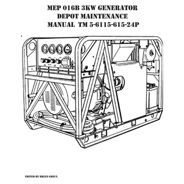 MEP 016B 3KW Generator Depot Maintenance Manual TM 5-6115-615-24P