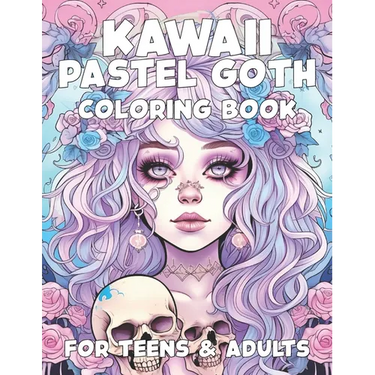 Kawaii Pastel Goth Coloring Book for Teens and Adults