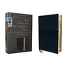 Niv, Thinline Reference Bible (Deep Study at a Portable Size), Leathersoft, Navy, Red Letter, Thumb Indexed, Comfort Print