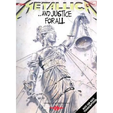 Metallica ...and Justice for All Guitar Tablature Songbook with Authentic Transcriptions Play It Like It Is Sheet Music for Electric Guitar Includes 9