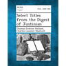 Select Titles from the Digest of Justinian