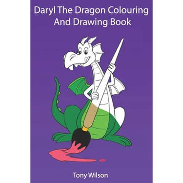 Daryl The Dragon Coloring And Drawing Book: Dragon Coloring And Tracing Book For Kids ages 3-8