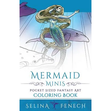 Mermaid Minis - Pocket Sized Fantasy Art Coloring Book