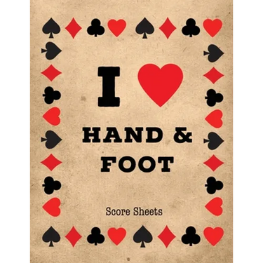 Hand And Foot Score Sheets: Scoring Keeper Sheet, Record & Log Card Game, Playing Scores Pad, Scorebook, Scorekeeping Points Tally Tracker, Gift, Note