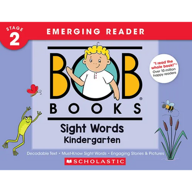 Bob Books - Sight Words Kindergarten Hardcover Collection of 10 Stories Decodable Phonics Stories, Ages 4 and Up, Kindergarten (Stage 2: Emerging Read