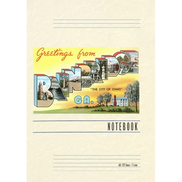 Vintage Lined Notebook Greetings from Bainbridge