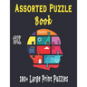 BK Assorted Puzzle Book: Puzzle Activity Book for Adults, 180+ Large Print Mixed Puzzles - Word search, Sudoku, Cryptograms, Word Scramble