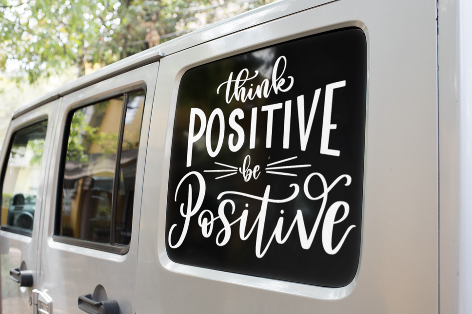 Think Positive Be Positive Inspirational Sticker by WinsterCreations™ Official Store