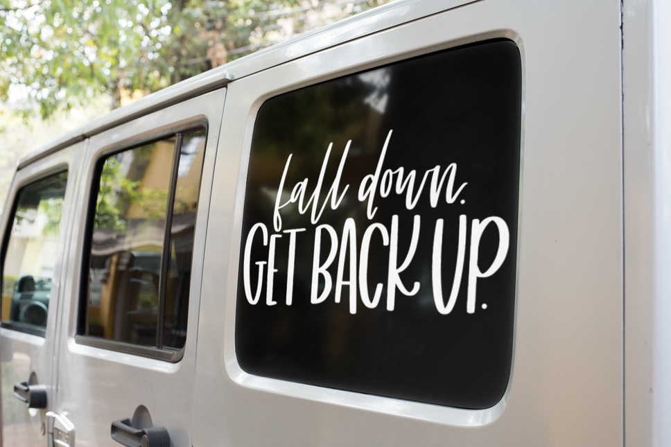 Fall Down Get Back Up Inspirational Sticker by WinsterCreations™ Official Store