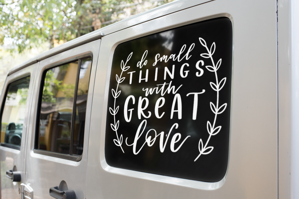 Do Small Things With Great Love Inspirational Sticker by WinsterCreations™ Official Store