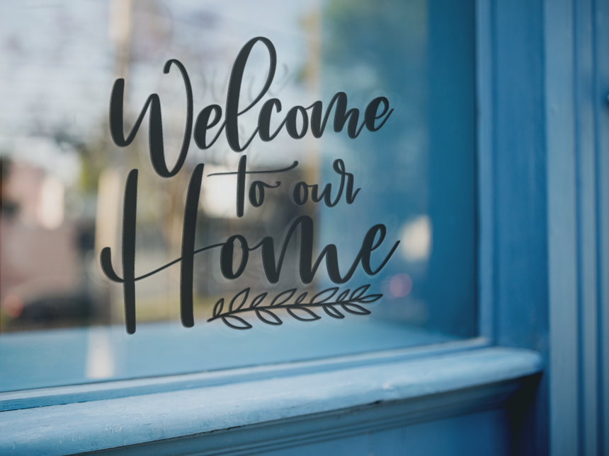 Welcome To Our Home Family Sticker by WinsterCreations™ Official Store