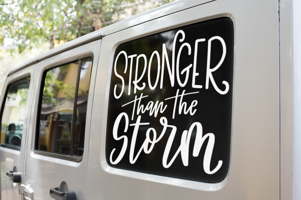 Stronger Than The Storm Inspirational Sticker by WinsterCreations™ Official Store