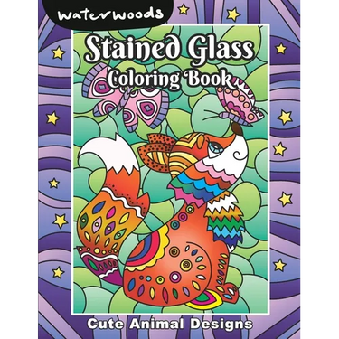 Stained Glass Coloring Book - Cute Animals Designs