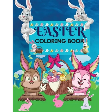 Easter Coloring Book 50 amazing Designs for Kids in Large Print: A Collection of Fun and Easy Happy Easter Eggs Coloring Pages for Kids Makes a perfec
