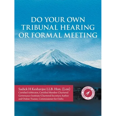 Do Your Own Tribunal Hearing or Formal Meeting