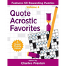 Quote Acrostic Favorites: Features 50 Rewarding Puzzles