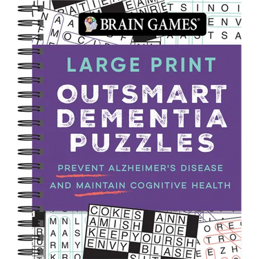 Brain Games - Large Print Outsmart Dementia Puzzles: Prevent Alzheimer's Disease and Maintain Cognitive Health