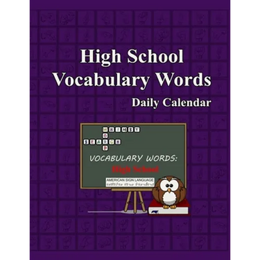 Whimsy Word Search, High School Vocabulary Words - Daily Calendar - in ASL