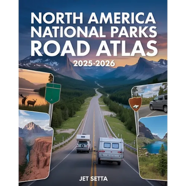 North America National Parks Road Atlas 2025-2026: Detailed Maps to Scenic Routes, Campgrounds, National Parks & Hidden Gems Across US, Canada and Mex