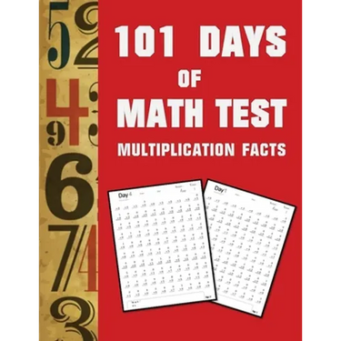101 Day of Math test Multiplication Facts ( 100 Pages)
