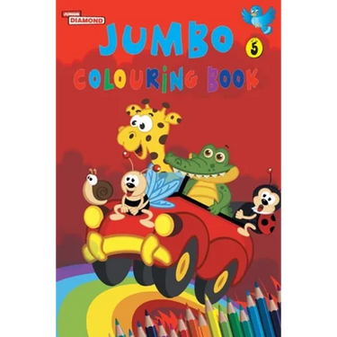 Jumbo Colouring Book 5 for 4 to 8 years old Kids Best Gift to Children for Drawing, Coloring and Painting