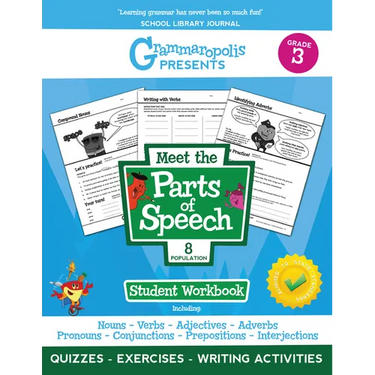 The Parts of Speech Workbook, Grade 3