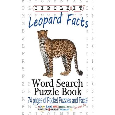 Circle It, Leopard Facts, Word Search, Puzzle Book