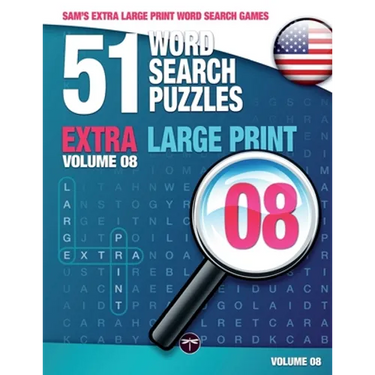 Sam's Extra Large Print Word Search Games - 51 Word Search Puzzles, Volume 8: Brain-Stimulating Puzzle Activities for Many Hours of Entertainment