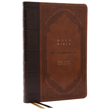 KJV Holy Bible: Giant Print Thinline Bible, Brown Leathersoft, Red Letter, Comfort Print (Thumb Indexed): King James Version (Vintage Series)