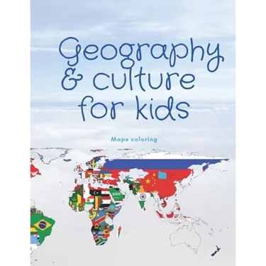 Geography & culture for kids: coloring maps book for kids: 8.5x11 inch 21.5x27.94 cm 40 pages coloring notebook design in Matte cover