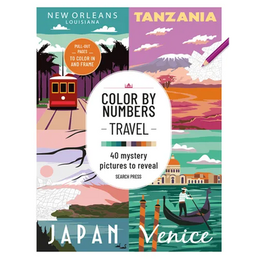 Color by Numbers Travel: 40 Mystery Pictures to Reveal