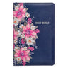 KJV Bible Deluxe Gift (Faux Leather, Blue Floral Printed W/Zipper)