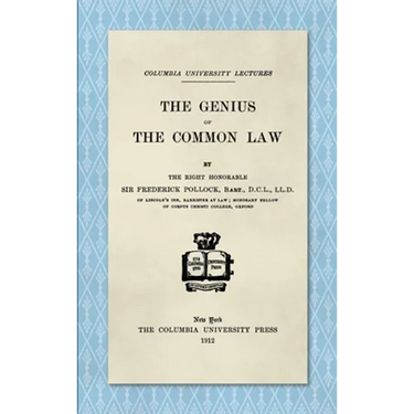 The Genius of the Common Law (1912)