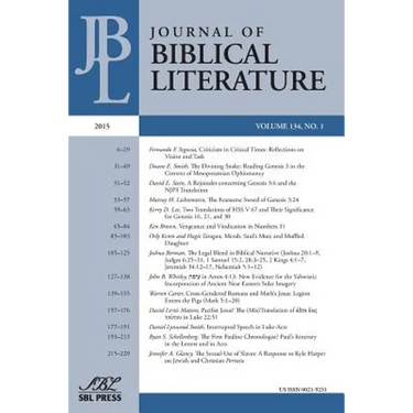 Journal of Biblical Literature 134.1 (2015)