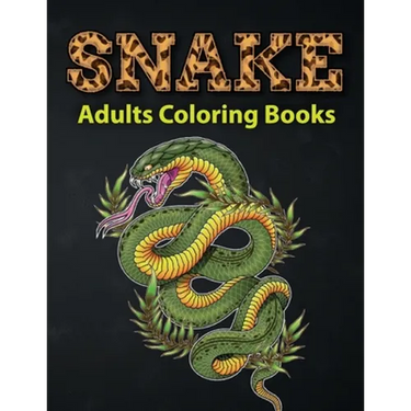 Snake Adults Coloring Books: Reptiles And Amphibians Coloring Book A Unique Collection Of Coloring Pages