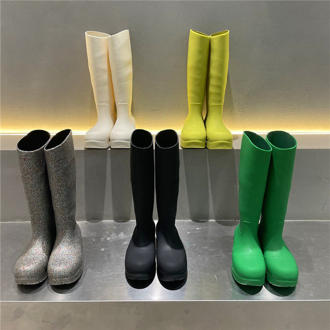 High Platform Rain Boots by White Market