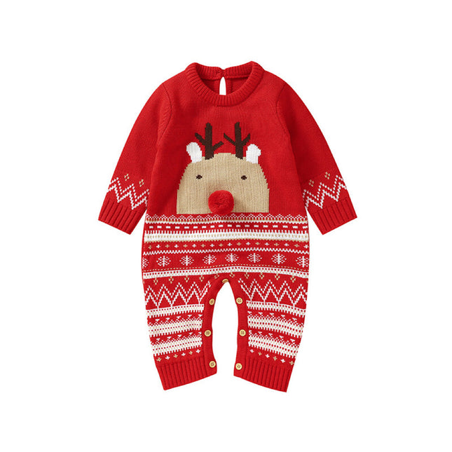 Baby Cute Christmas Elk Pattern Autumn Winter New Style Romper by MyKids-USA™