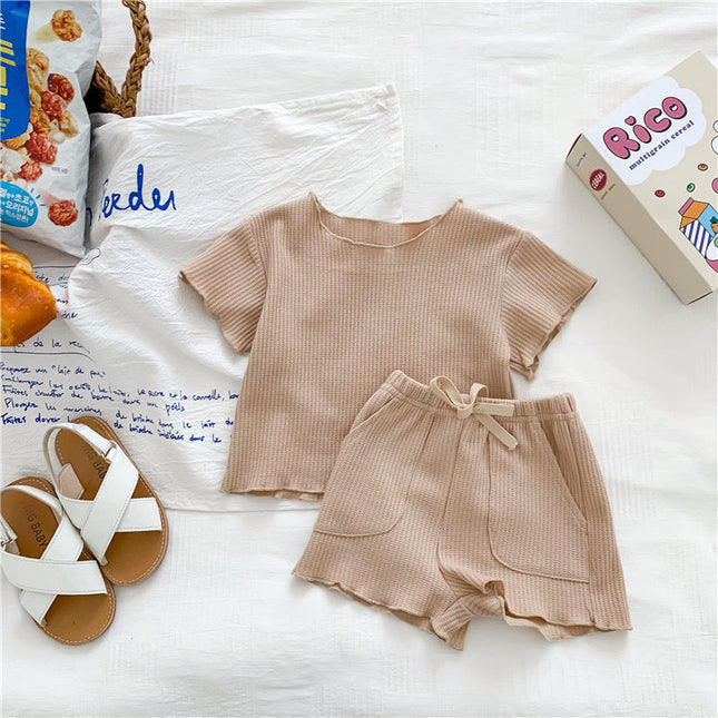 Baby Solid Color Soft Cotton Home Clothes Sets by MyKids-USA™