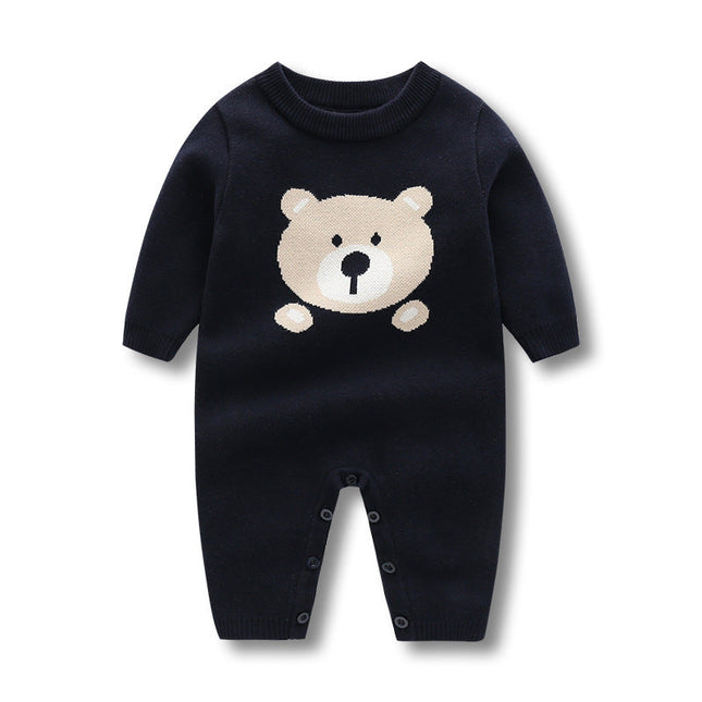 Baby Cartoon Bear Pattern Long Sleeve Quality Romper by MyKids-USA™
