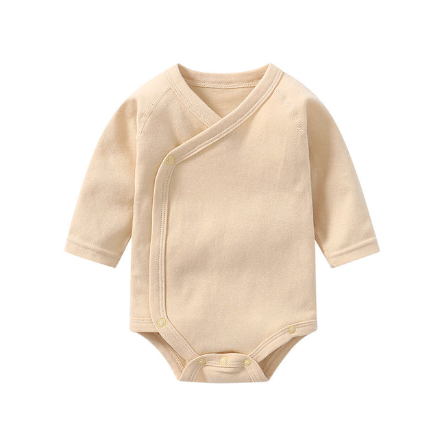 Baby Multi Color Bias Placket With Slanting Button Long Sleeve Onesies by MyKids-USA™