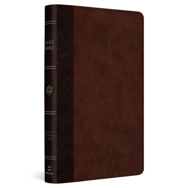 ESV Large Print Thinline Reference Bible (Trutone, Brown/Walnut, Timeless Design)