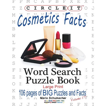 Circle It, Cosmetics Facts, Word Search, Puzzle Book