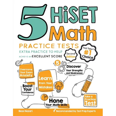 5 HiSET Math Practice Tests: Extra Practice to Help Achieve an Excellent Score