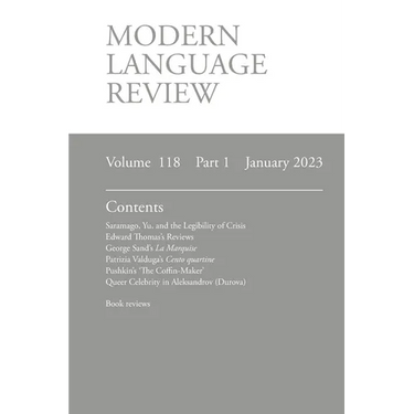 Modern Language Review (118: 1) January 2023