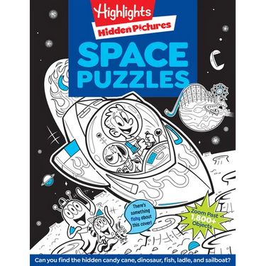 Space Puzzles: Solar System Puzzle Book for Kids 6-12, Fun Space Gift with Activities and Games, Over 100 Puzzles and More Than 1,800 Hidden Objects t