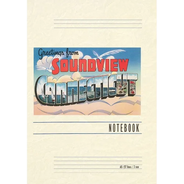 Vintage Lined Notebook Greetings from Soundview