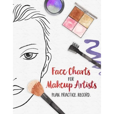 Face Charts for Makeup Artists - Plan. Practice. Record.: Face Charts for Cosmetology Students, Theater, Film and More